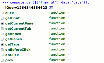 Inspecting Tabs API from Firebug